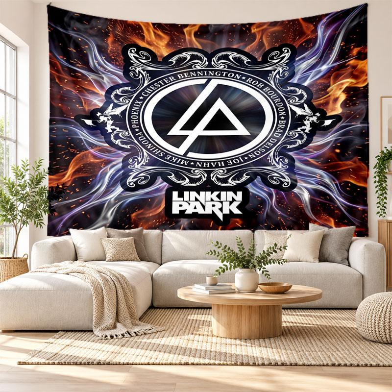 Linkin Park Wall Tapestry, Soft Fabric Wall Hanging, Decorative Backdrop For Bedroom Home Wall Art