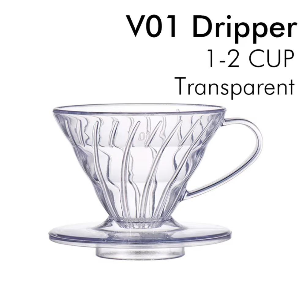Plastic Coffee Filter Cup V shaped 60 Spiral Hand Filter New Coffee Hand Dripper  Party