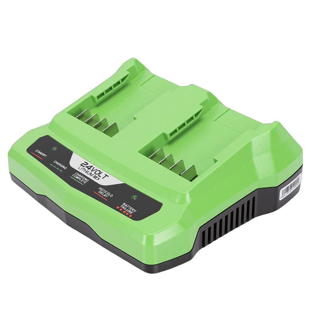 Battery Charger Fit for Greenworks 29842 29852 Batteries Cordless Power Tool Dual Port Lithium Battery Charging Station
