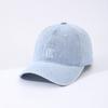 Korean-style fashionable embroidered faded letter baseball cap, classic beveled brim hat, casual and versatile fedora hat