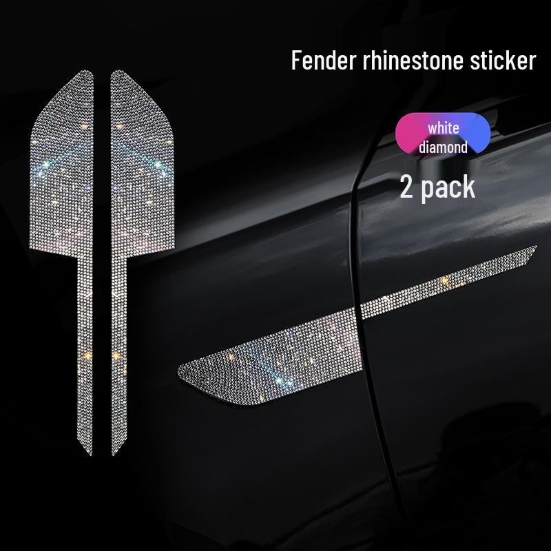 Carbon Fiber Fender Diamond Decal: Anti-Collision Body Decoration