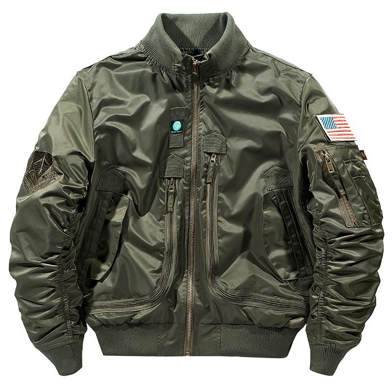 2026 Men's Air Force MA1 Flight Jacket: Stand Collar, Loose Fit, Plus Size, Spring/Autumn Trend