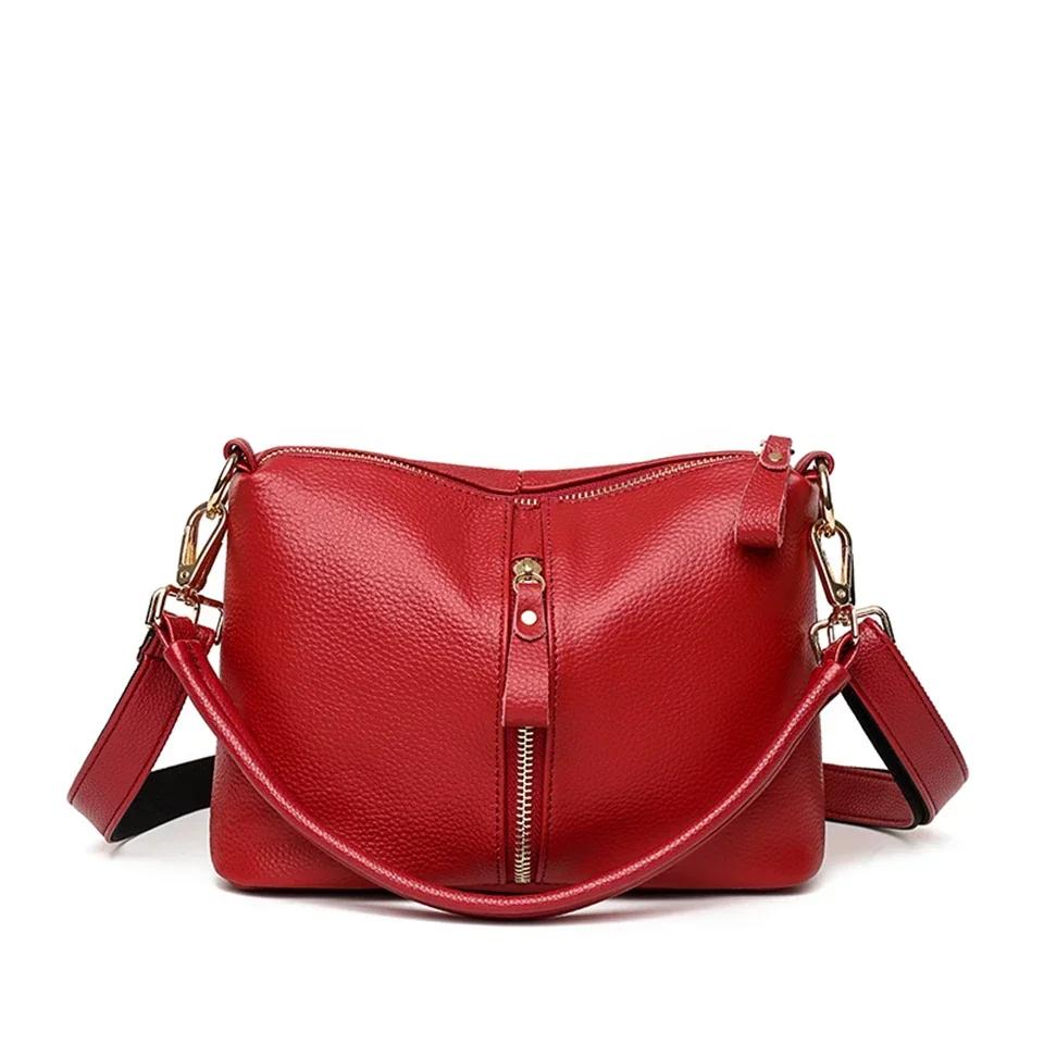 Borsa a Tote da Donna in Vera Pelle di Alta Qualità Lusso Morbida Pelle di Mucca Borse a Spalla Crossbody da Donna 2026 Fashi Borsa Messenger da Donna