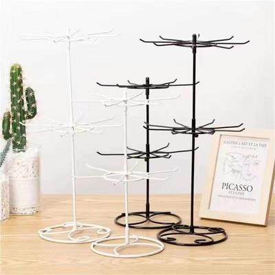 Black White Jewelry Display Stand Metal Trinkets Display Rack Necklace Organizer  Watches Organizer