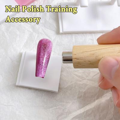 10Pcs Nail Practice Stand Fake Nail Tips Holder DIY Home Salon Nail Art Display Stand Beginner Manicure Painting Practice Base