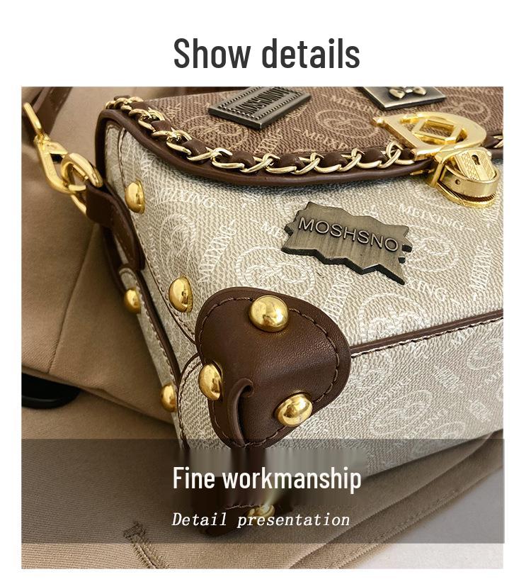 Dámská prémiová retro luxusní crossbody kabelka - evropský a americký styl, špičkový odznak, horký prodej malé kabelky