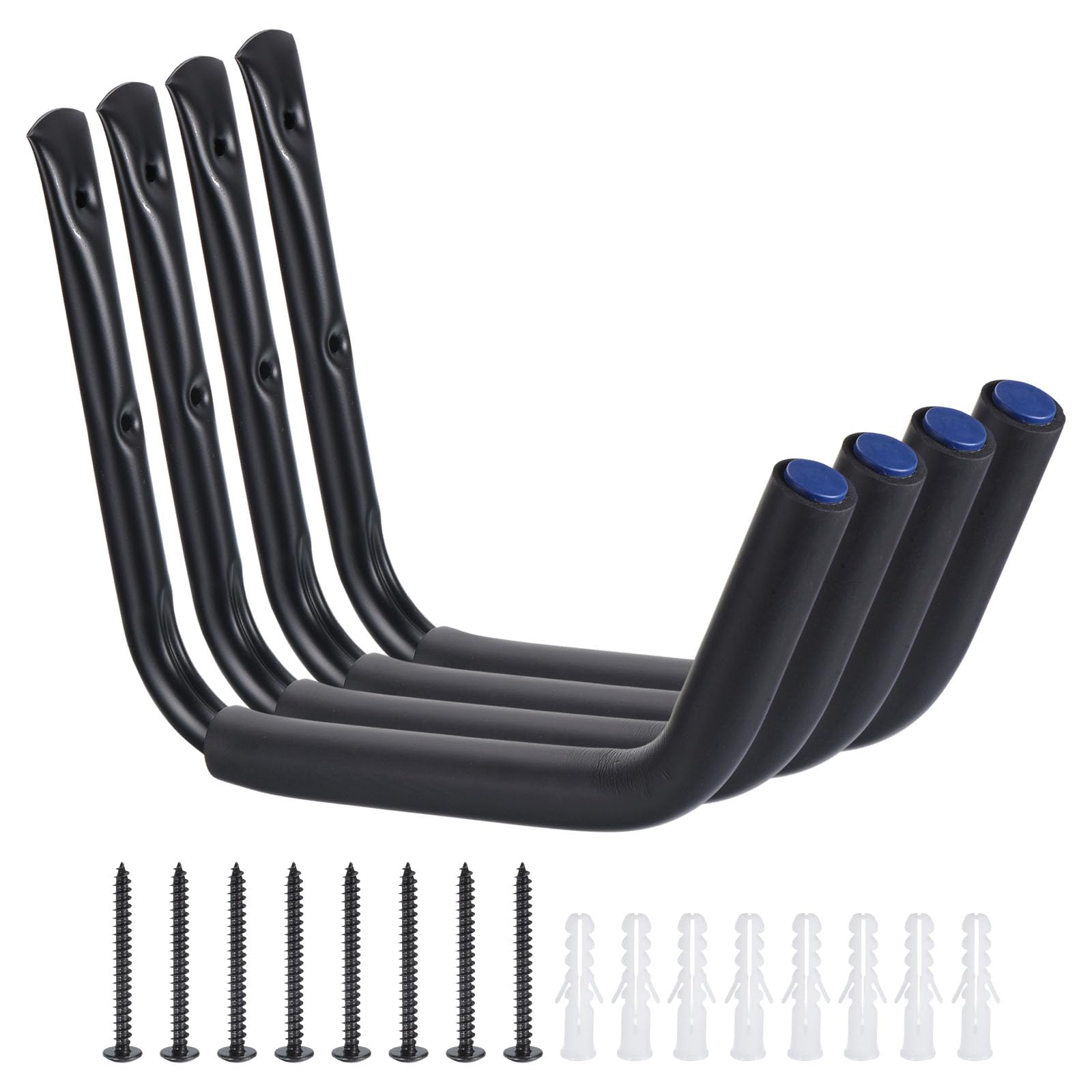 

METERXITY Хранение каяков 4 Каяк Гараж Подвеска для каноэ для каяков и Черная стойка, Настенные крюки, Хранение, Сноуборды, 38 см,