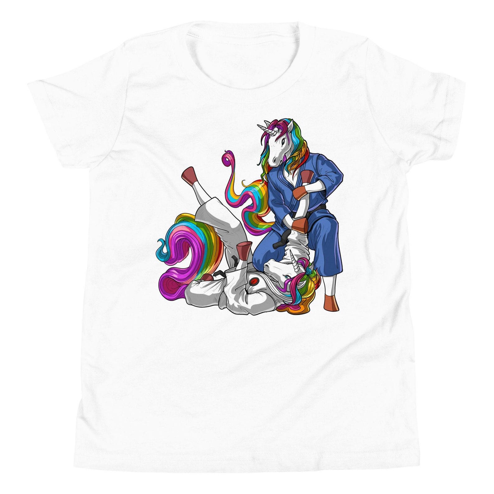 Unicorn Jiu-Jitsu Kids Shirt, Brazilian Jiu-Jitsu Girls Shirt, Judo Wrestling Tee, Funny Martial Arts Clothing, BJJ Unicorn Clothes 100