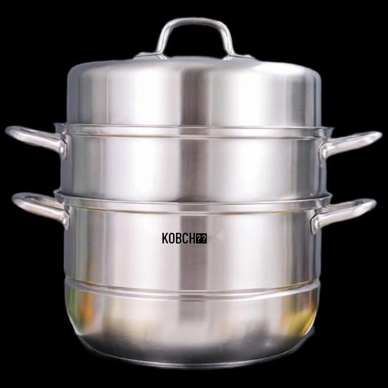 KOBACH 28cm 3-Layer Stainless Steel Steamer Pot Set