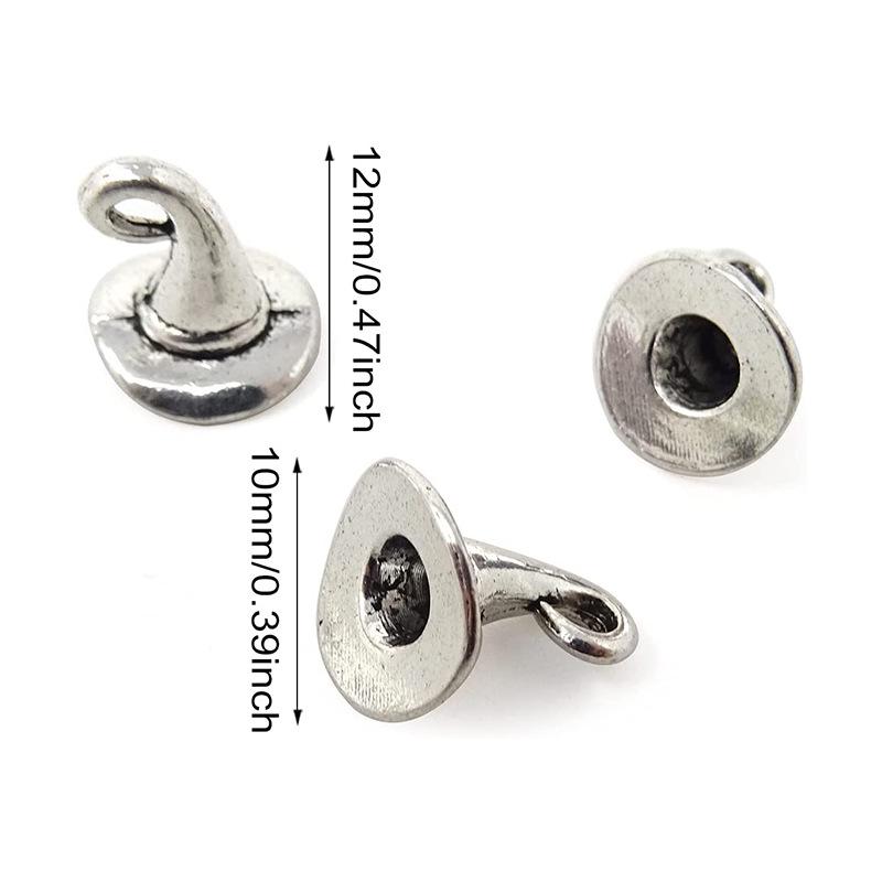 Mehrfarbiger Zaubererhut Anhänger Charm für DIY Halskette & Armband Schmuck