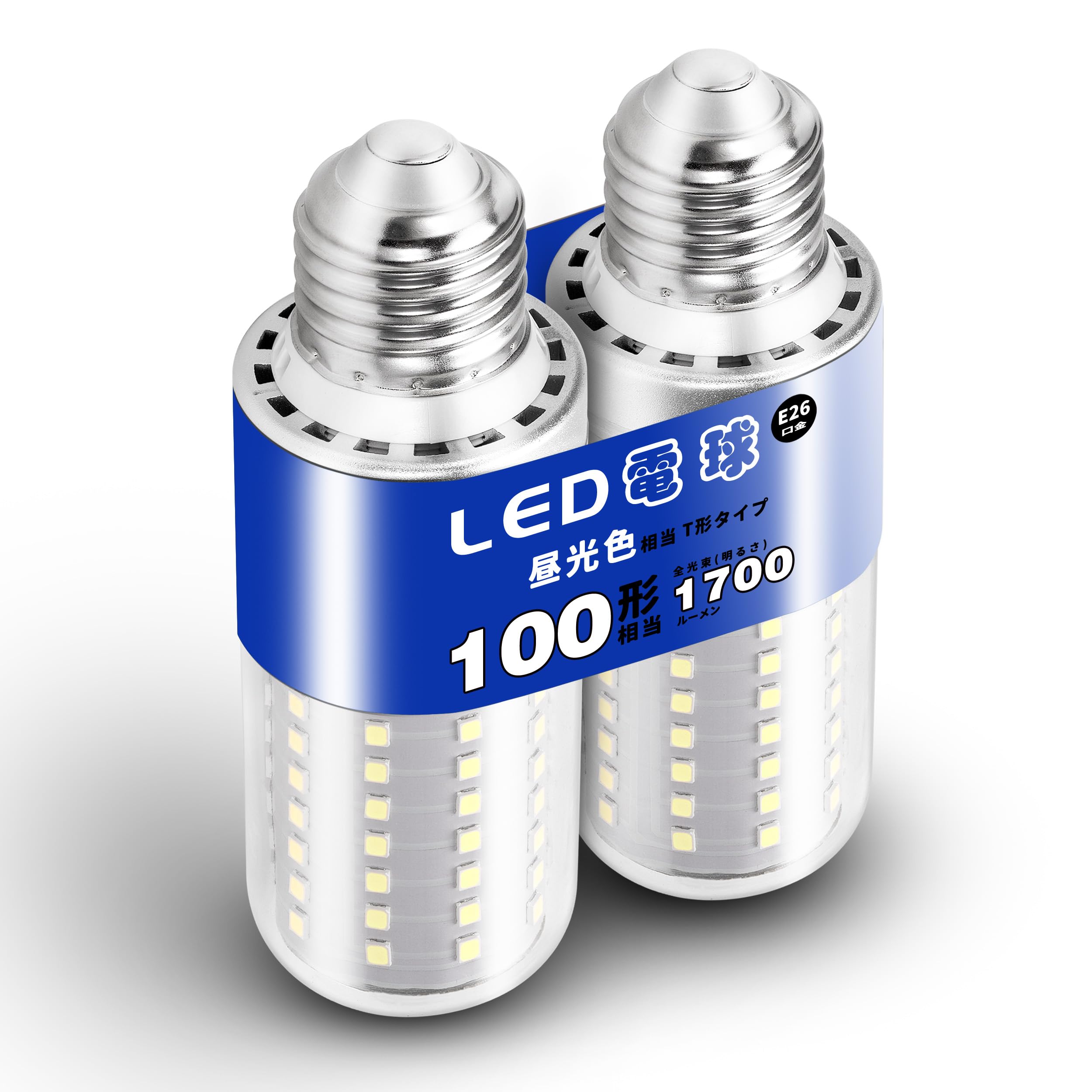 

E26 100W T-Shape 1700lm LED Bulb, Equivalent to a 100W Bulb, 6000K Daylight White, 12W, Standard Bulb, T-Shape, Ultra-Bright, 360° Wide Beam