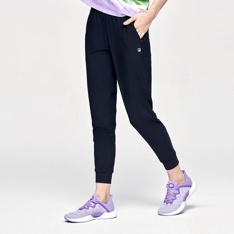 New FILA Knitted Sweatpants Women's Black A11W121604FBK