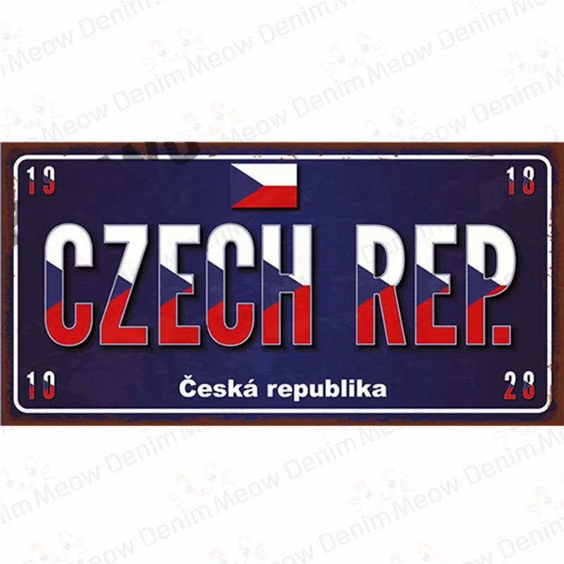 Country Metal Sign Tin Plate, France, Russia, Car, Garage, Club Decoration, Spain, Poland, London, Portugal, Korea Plate, N397