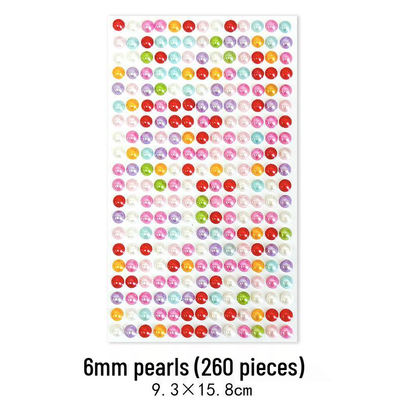 Gem Stickers: Kids' 3D Acrylic Crystal DIY Rhinestone Decorations, Colorful Cross-Border Designs for Girls