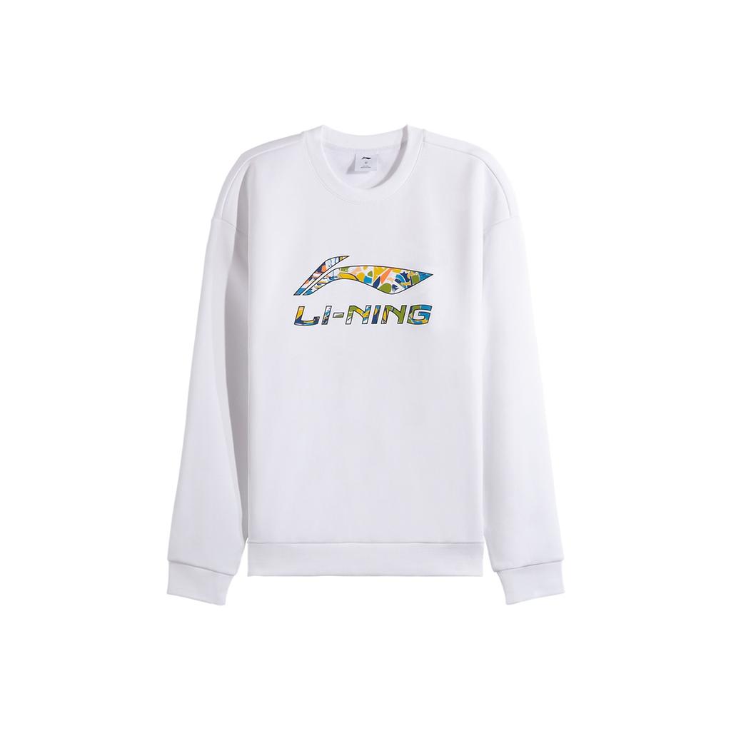 Li Ning Round Neck Pullover Sports Lifestyle Comfortable Versatile Simple Fashionable Vitality Sweatshirt Unisex sweatshirt AWDVH37-2