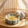 Bird Feeder 1PC Round Parrot Feeding Bowl Parrot Stone Basin Food Feeder Water Grinder Beak Bird Basin Parrot Bird Feeder Supply