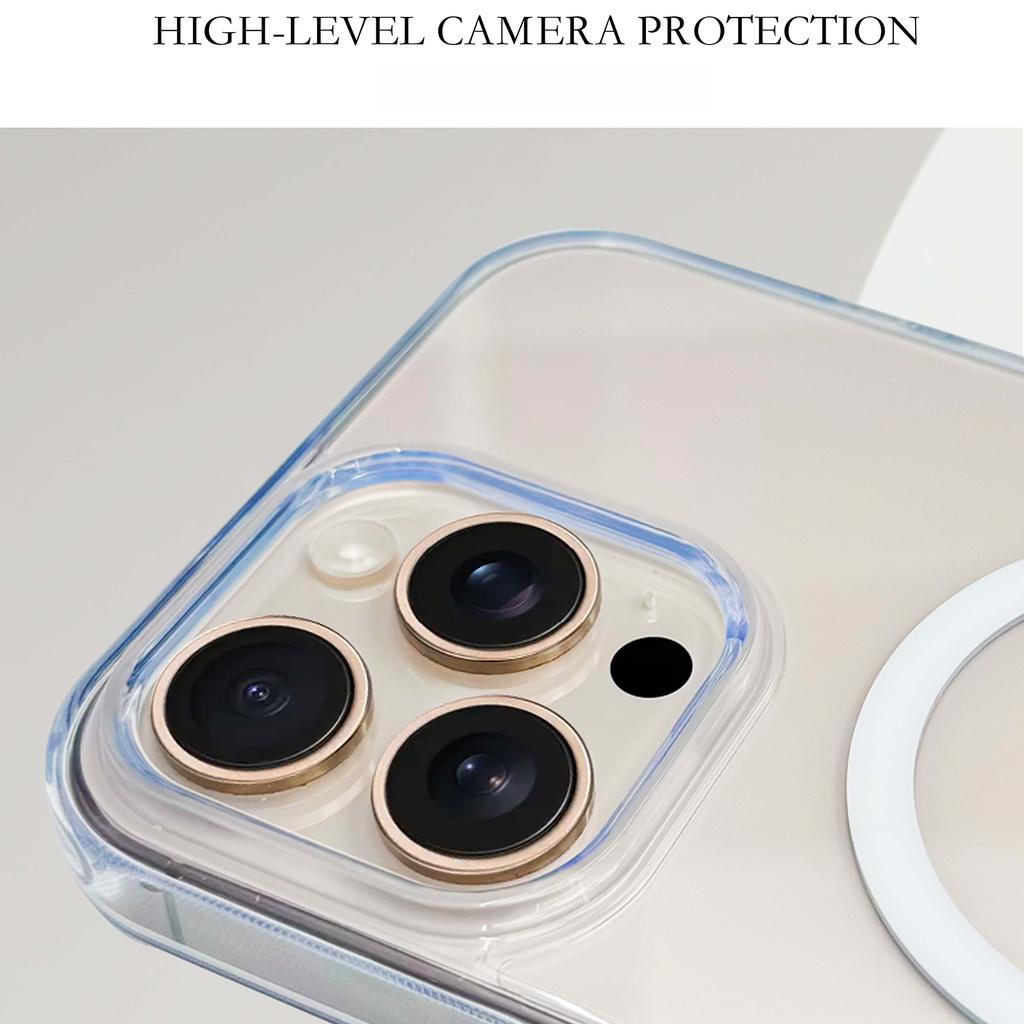 For iPhone 16 Pro Case Magnetic Case Shockproof TPU+PC Clear Phone Cover