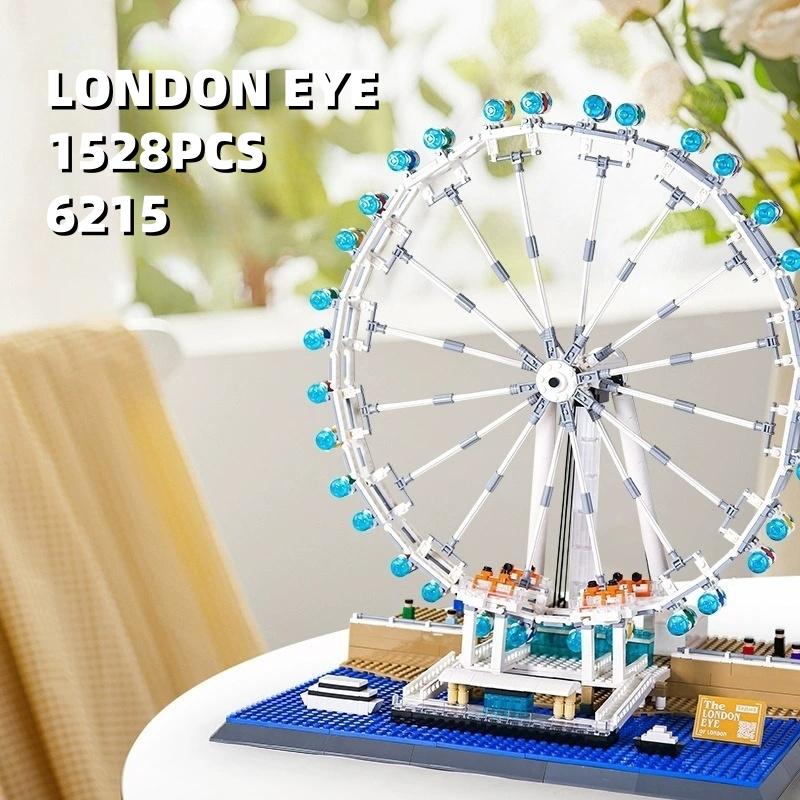Giftfri 1528 deler London Pariserhjul Byggeklosser London Eye Småpartikkel Montering Innstikk Modell Leketøy For Gaver