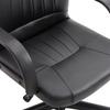 Ergonomic and Swivel Office Chair, Office Armchair with Adjustable Height In Faux Leather 60x60x94-103cm Black