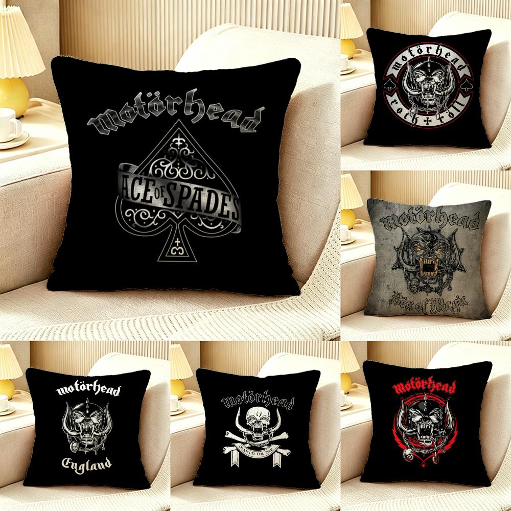Band Motorhead Cushion Cover Pillow Cover Nordic Minimalist Throw Doublesided Print Cushion Case For Sofa Bedroom Decor