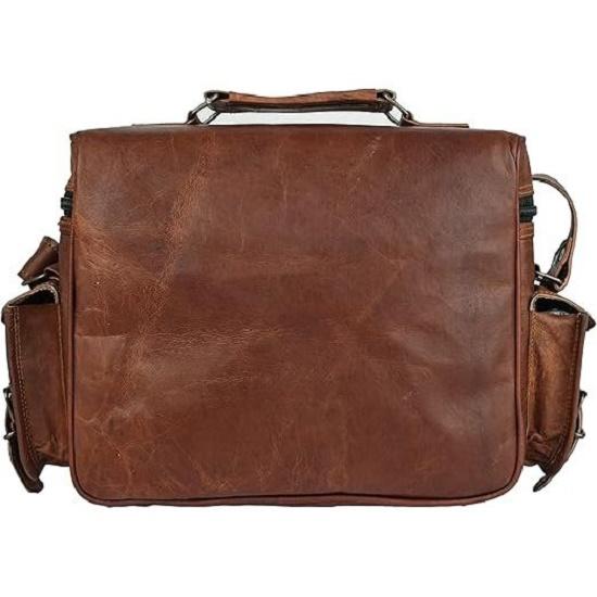 Leather Messenger Bag for Camera - Vintage Shoulder Satchel Camera Bag for DSLR, - Travel, Portable Photography Bag