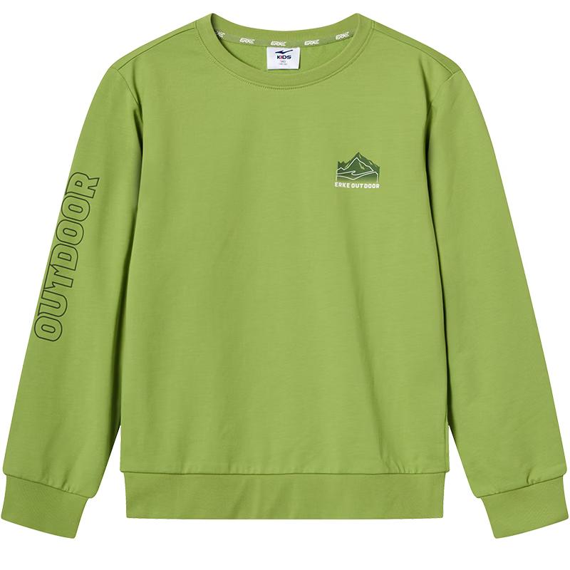 ERKE Kids  Unisex Long Sleeve Round Neck Sweatshirt 150