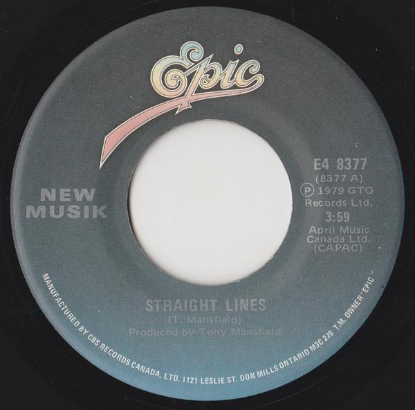 

7inch Record NEW MUSIK - Straight Lines E48377 Epic 1979 Canada Pop Used