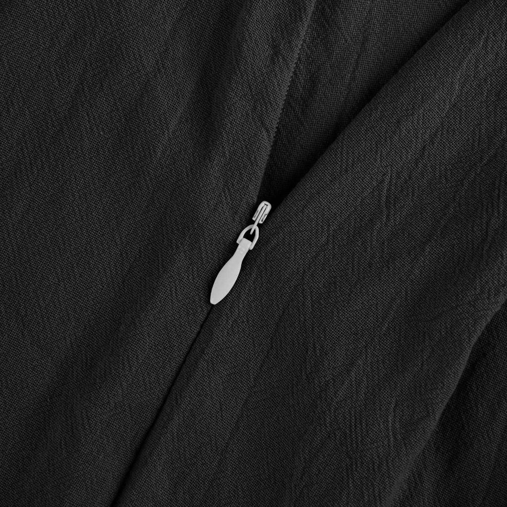 High Waisted Women's Straight Leg Pants Casual Solid Color Wide Leg Pants With Side Zipper