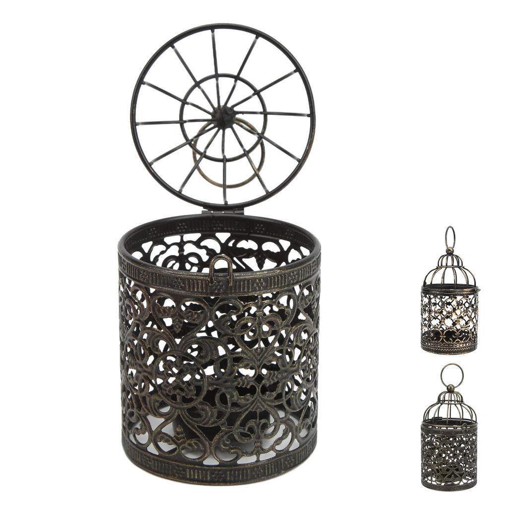 Eisen Kerzenständer Europäischer Retro Eisen Rostschutz Eleganter Stil Vintage Kerzenhalter für Outdo