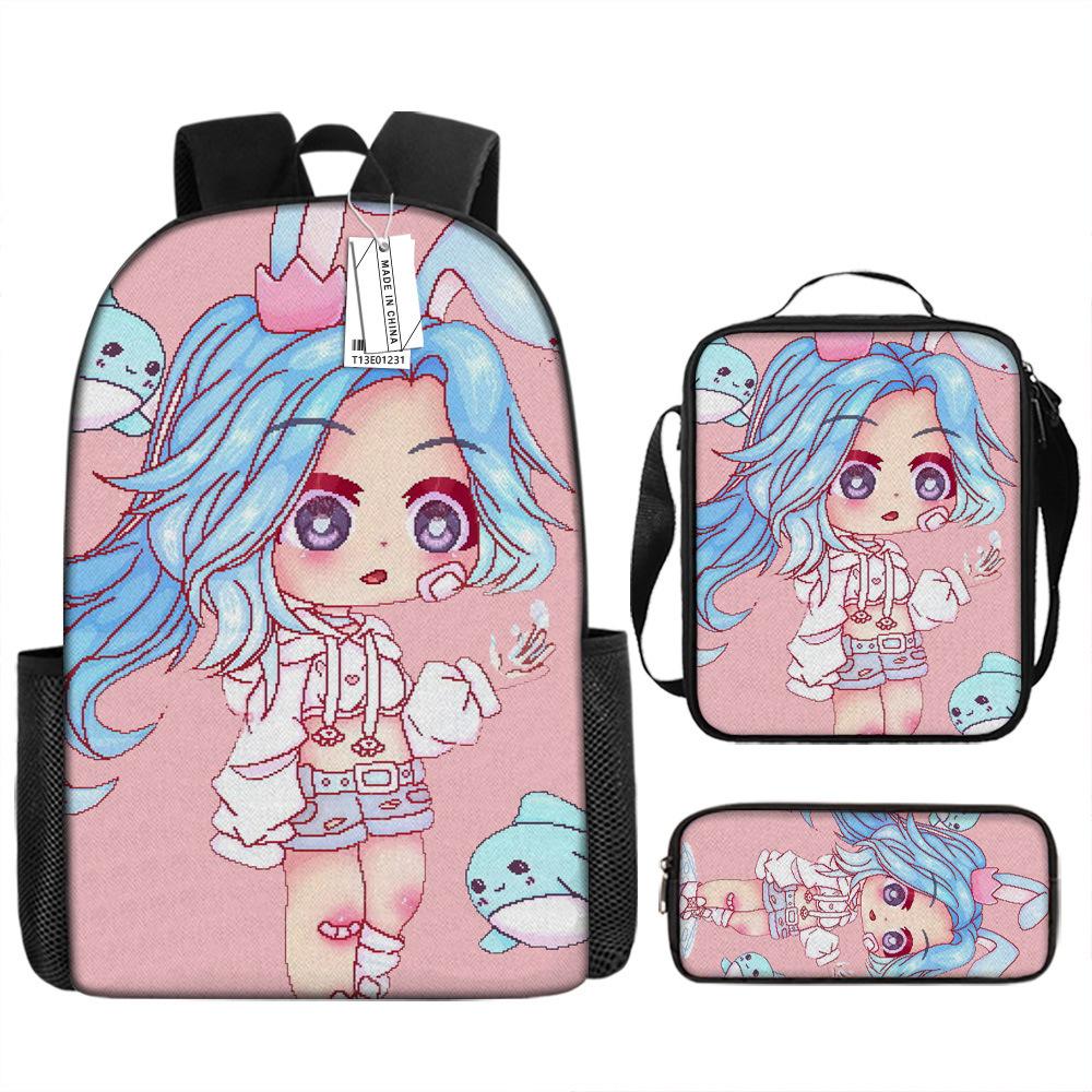 Two-dimensional Gacha Animation Schoolbag Cartoon Primary School Students Schoolbag Children Backpack Anti-splashing Bag