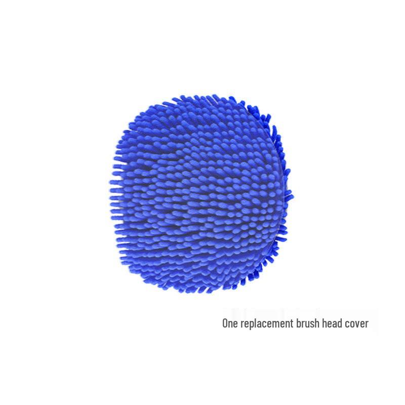 Mop Retrátil para Lavagem de Carro com Haste de Três Seções e Escova de Chenille - Cabo Curvado Conjunto de Ferramentas para Enceramento