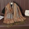 Autumn Cashmere Pashmina Shawl Lady Wrap Warm Winter Scarves Design Print Female Foulard Cotton Stoles Scarf