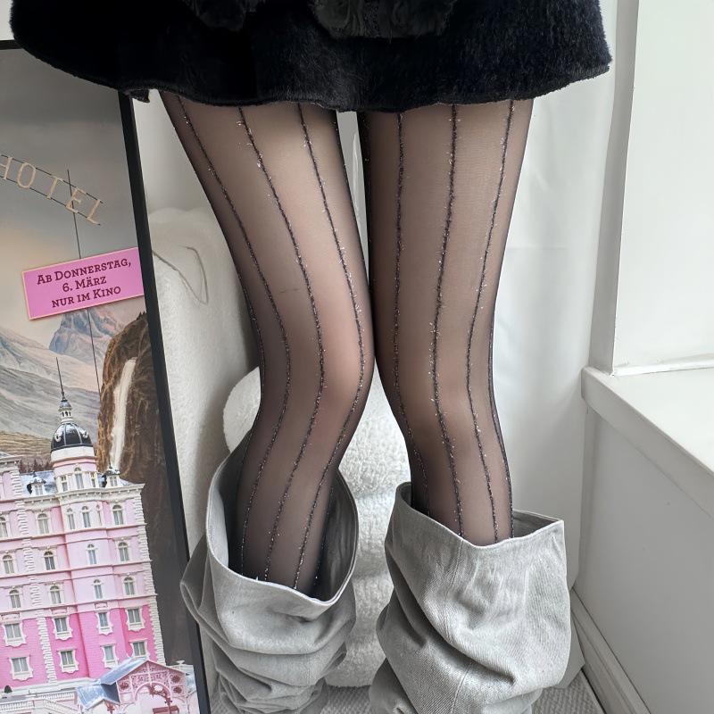 Frühling Sommer Hahnentritt Seidenstrümpfe - Damen Sexy Schwarze Rautennetz Anti-Aufreißstrumpfhose