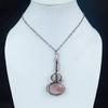 Rose Quartz 999 Copper Wire Wrapped Pendant, Handmade Gemstone Pendant Jewelry, Gifts For Wife Brand New Pendant