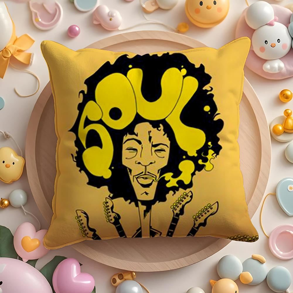 SingerJJimi HHendrix Pillow Case Soft Plush Fabric DoubleSided Printed Cushion Cover Warm Winter Sofa Pillow Case