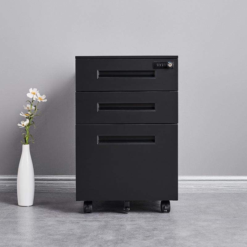 Mobile Metal Filing Cabinet with Lock - Under Desk Office Storage Drawer