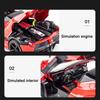 1/22 Zinc Alloy Ferrari Convertible Sports Car Metal Diecast Simulation Vehicle Sound Light Pull Back Collection Toys Boy Decorate Gifts