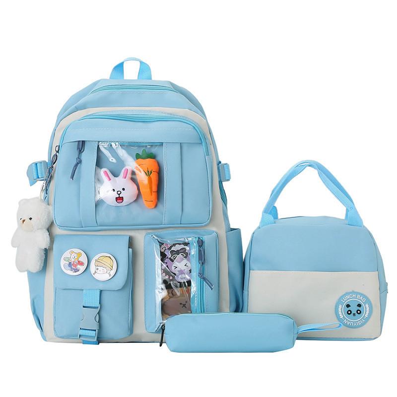 Fashionable Versatile Backpack Set For School And Outdoor Leisure In Multiple Colors