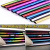 10PCS 20cm Car Air Conditioner Outlet Styling Decorative U Shape Moulding Trim Decor Strips Colored Shiny Decorative Strip