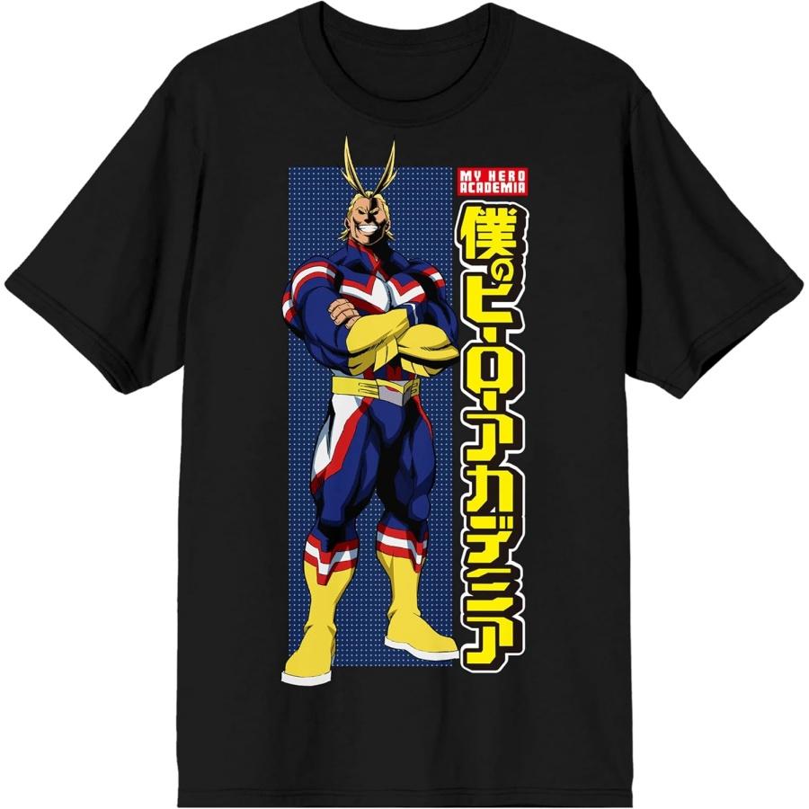 My Hero Academia All Might Crew Neck Short Sleeve Men s Black T-shirt XXXXXL разноцветный