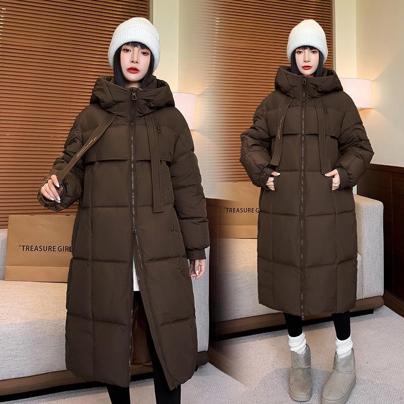 Winter Medium and Long Thickened Cotton-padded Jacket Women's New Coat Loose Cotton-padded Jacket Cold and Warm Cotton-padded Jacket Tide