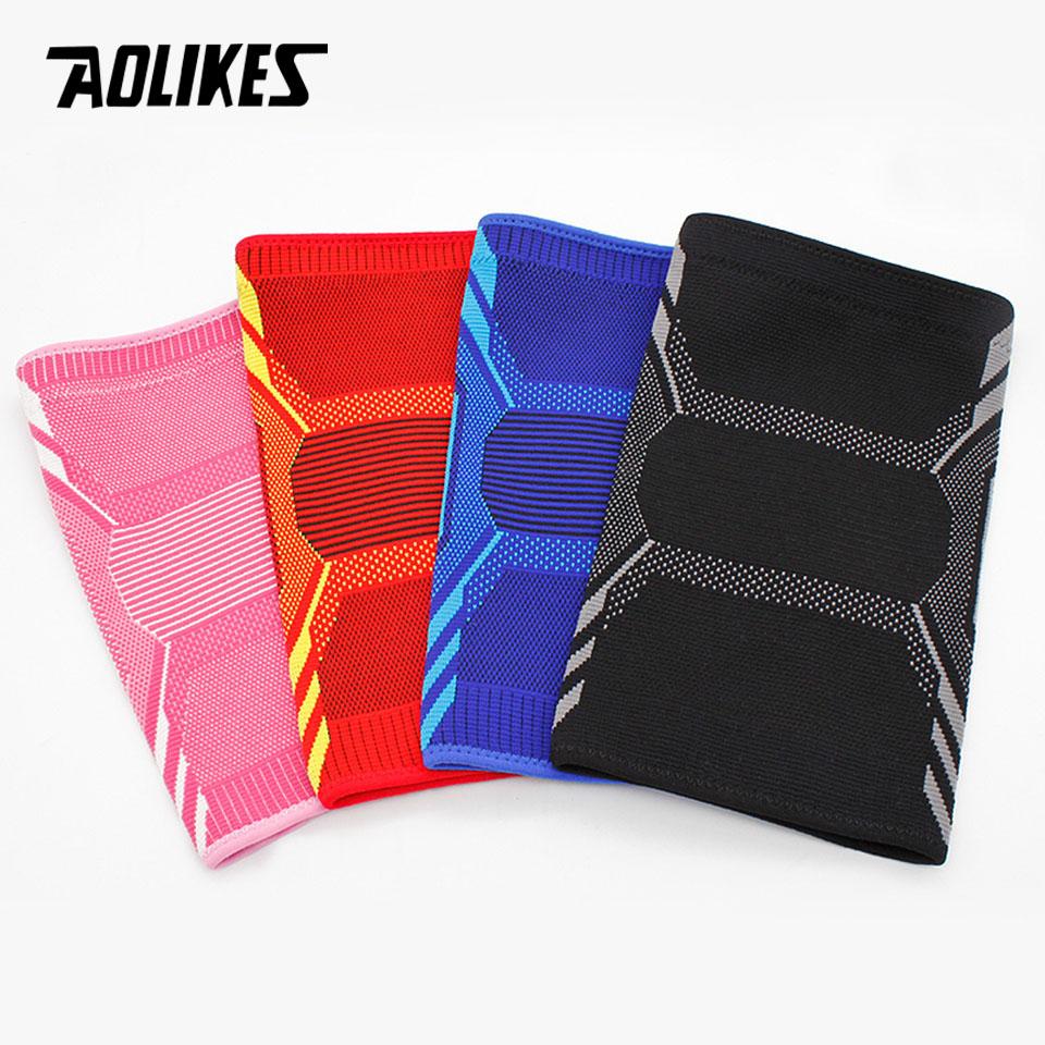 Aolikes 1 Stück Sport Kniebandage Rutschfeste Knieorthesen für Knieschmerzen Frauen & Männer, Kompressions-Kniesleeves zum Laufen Radfahren