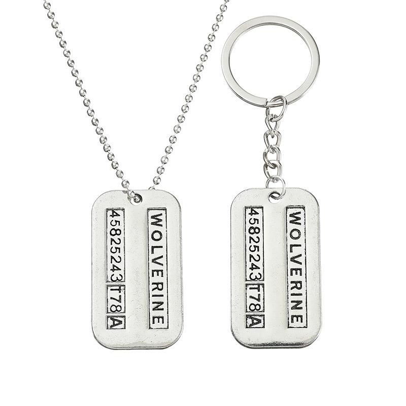 Fashion Jewelry Keychain Vintage Charm Wolverine Necklace For Men And Women Gifts