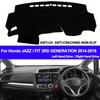 Car Inner Dash Mat Dashboard Cover Pad 2 Layers For Honda JAZZ FIT 2014 -