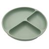 Hugmuu Baby Tableware, Non-Tipping Meal Plate, Suction Cup, One Plate, Baby Silicone, Microwave, Dishwasher Safe (Pistachio Green, Plate Only)