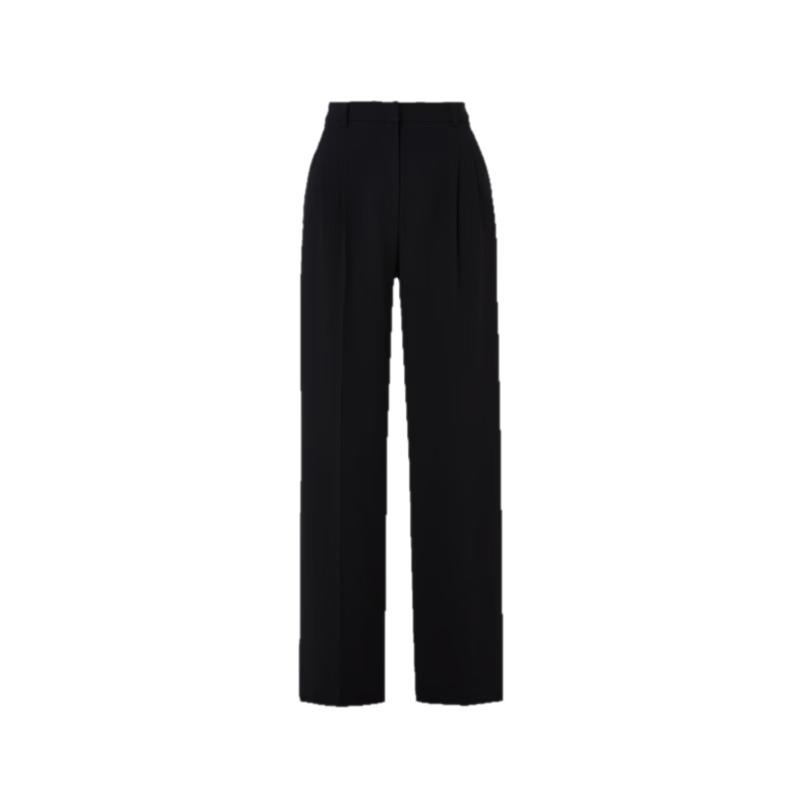 Langzi High-Waist Slit Wide-Leg Trousers