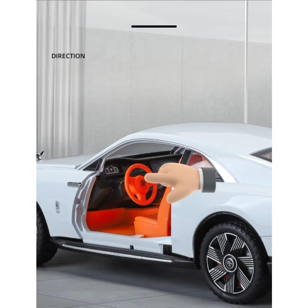 Simulation 1/24 Rolls Royce Spectre Supercar Legierungsmodell mit Ton und Licht Sammlung Miniaturauto Kinder Jungen Spielzeugfahrzeug