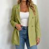 Women's Casual Double-Breasted Long Sleeve Suit Jacket for Work Daily Wear