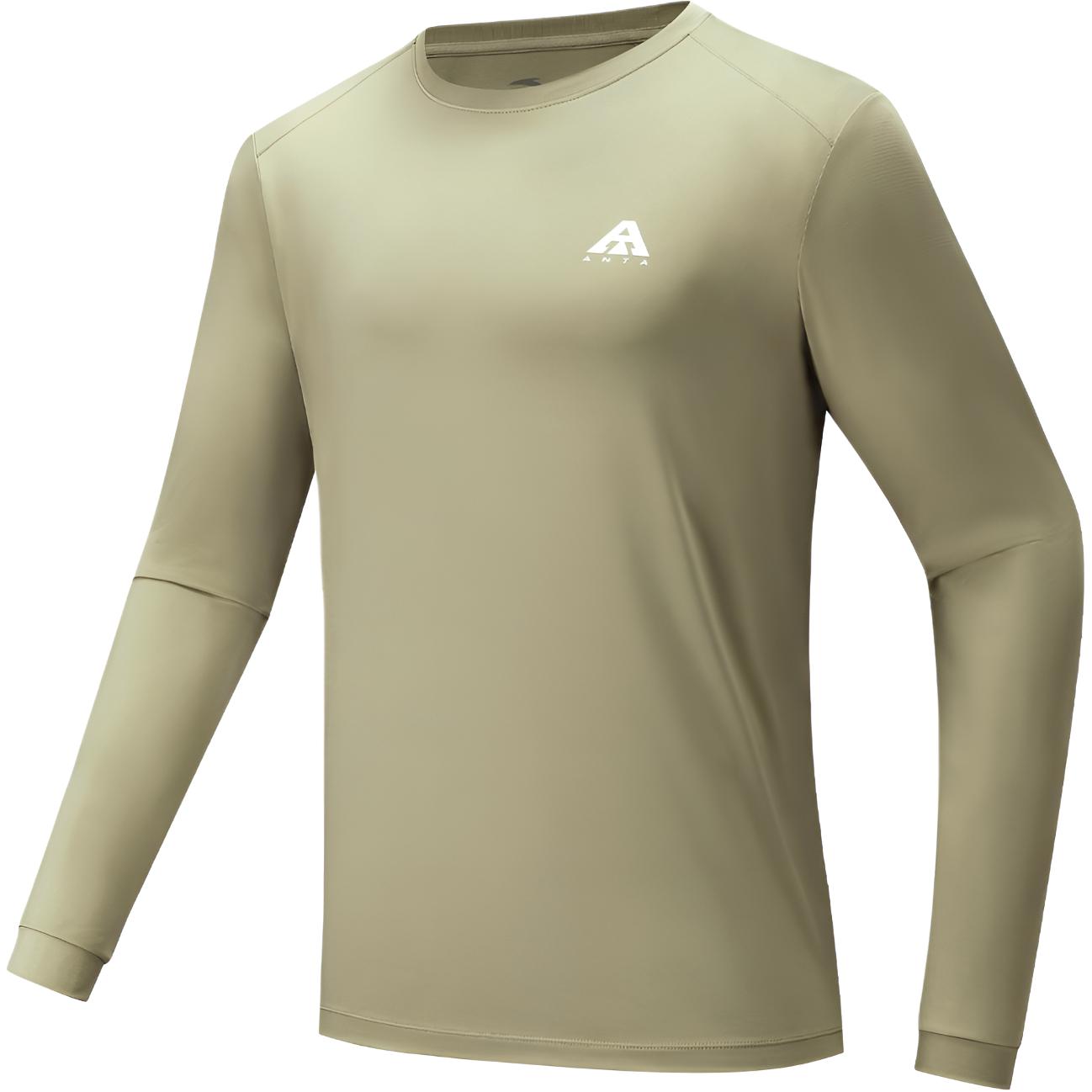 

Anta Спортивная минималистичная повседневная футболка-пуловер с круглым вырезом из серии Outdoor, дышащая футболка с длинным рукавом, мужские топы 952536403-4 M