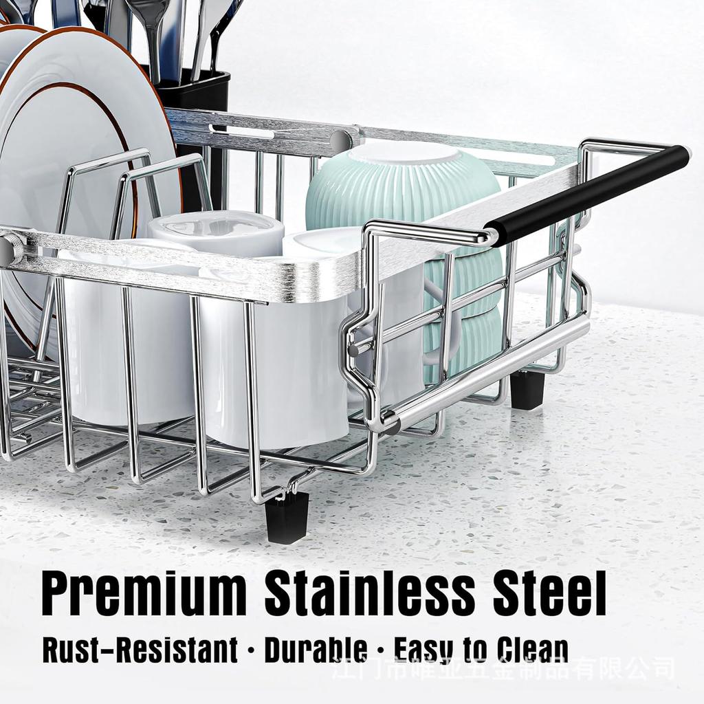 Sink Telescopic Drain Basket Dishwasher Tableware Storage Rack Drain Rack Household Fruit and Vegetable Rack
